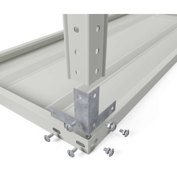 Стеллаж металлический 200х70х40 см СЕРЫЙ 5 полок АНКОР-ПРО для магазина, дома, архива -
                                                        Фото 5